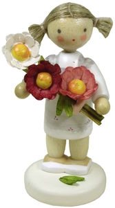 Flade Mädchen mit Pfingstrosen  (Flade 5608) Mädchen mit Pfingstrosen